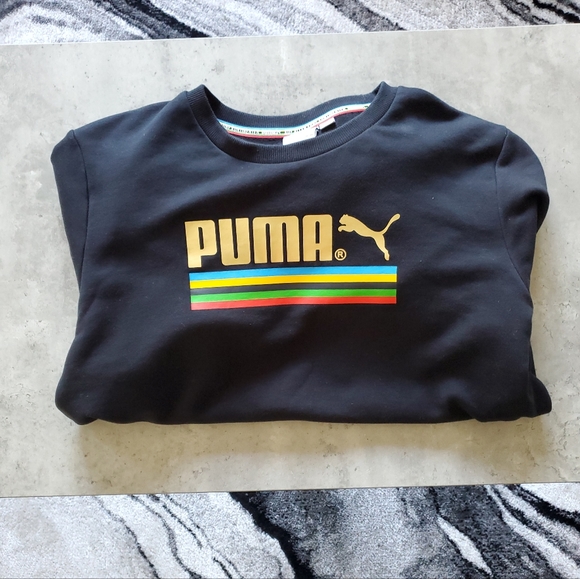 Puma Black and Gold Crewneck Men's M - Picture 5 of 7